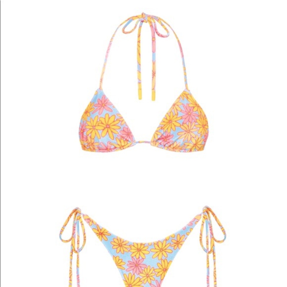 vinka sky floral velvet Triangl bikini
